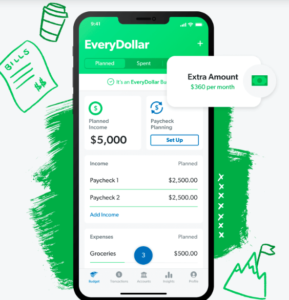 Every Dollar app screen shot