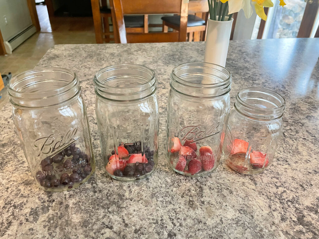 jars with fruit